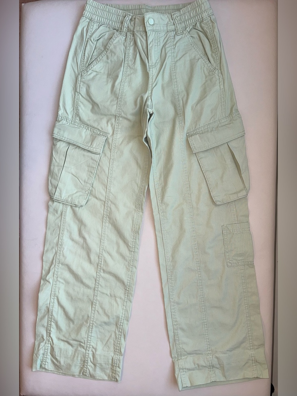 H&M Light Mint Green Cargo Pants for juniors